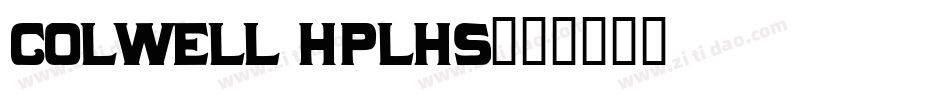 Colwell HPLHS字体转换